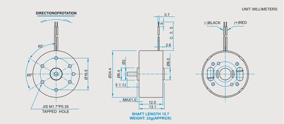 SCRF-300贵金属电刷马达产品介绍